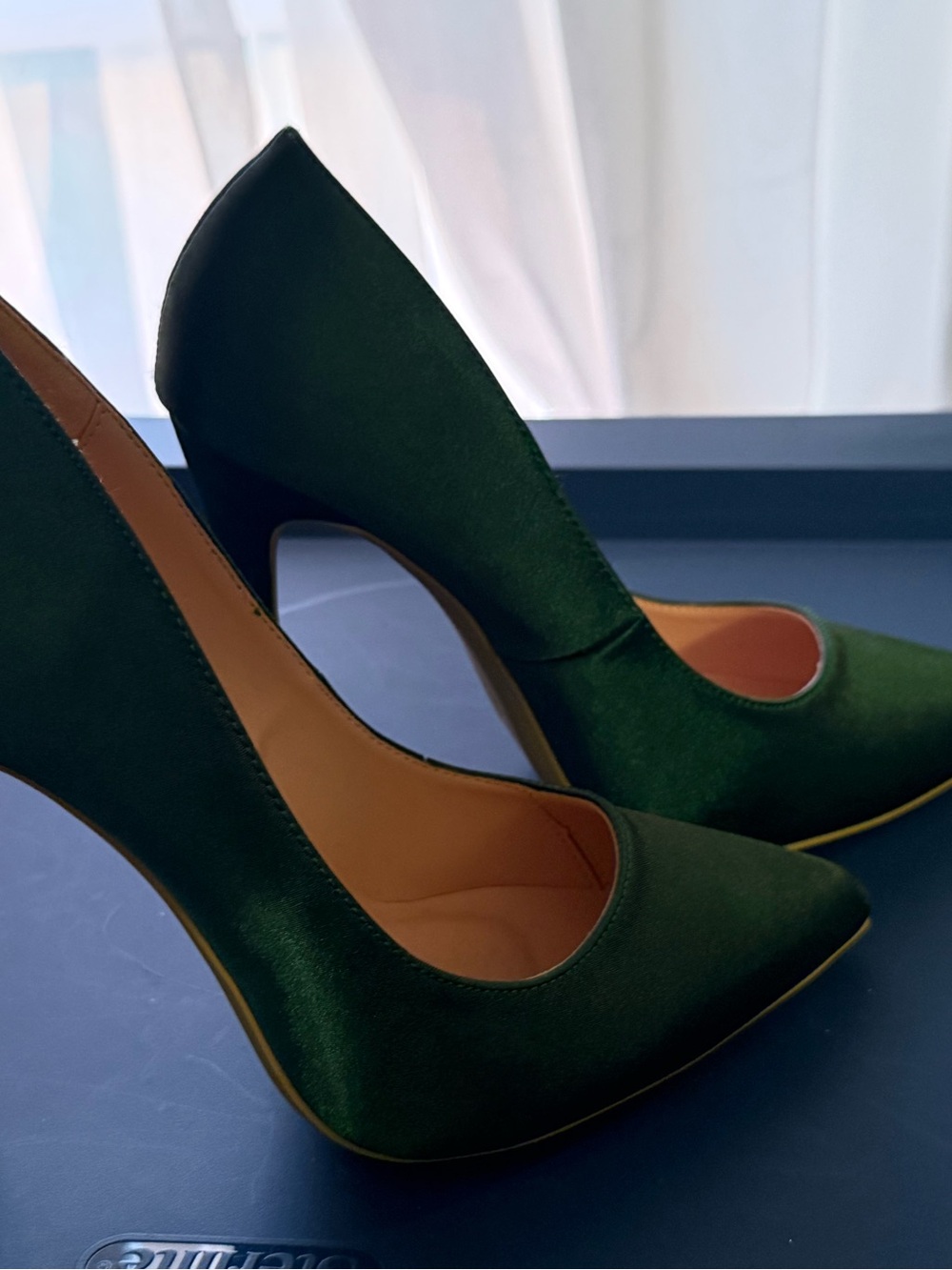 Forever 21 Dark Green Pointed Toe High Heels